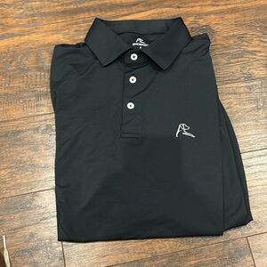 Long sleeve rhoback black polo